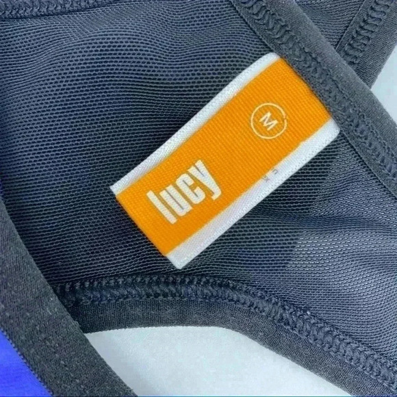 Lucy Razerback Criss Cross Back Mesh Tank Top M - Picture 11 of 13